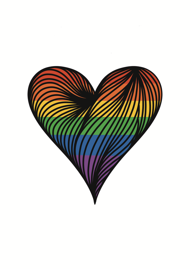 Sticker Coeur pride