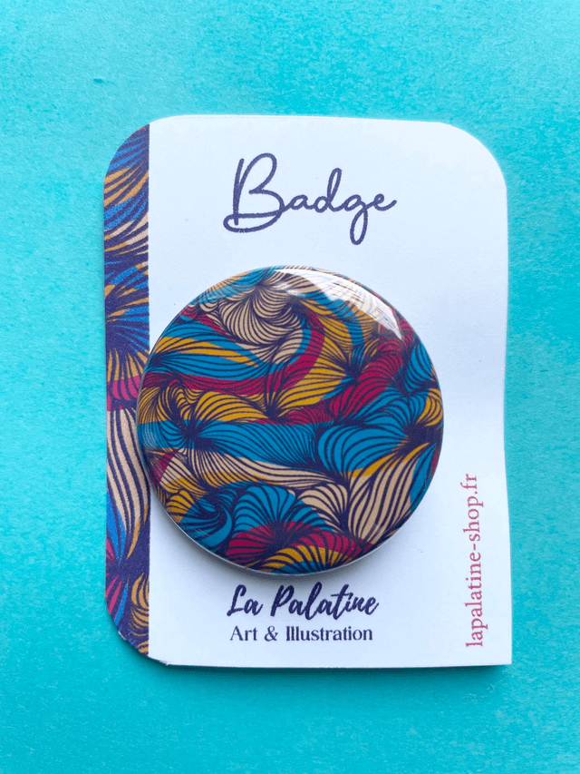 Badge violet bleu