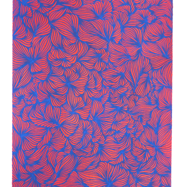 Motif bleu et rouge