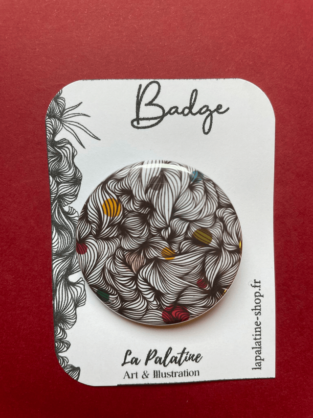 Badge lignes noires