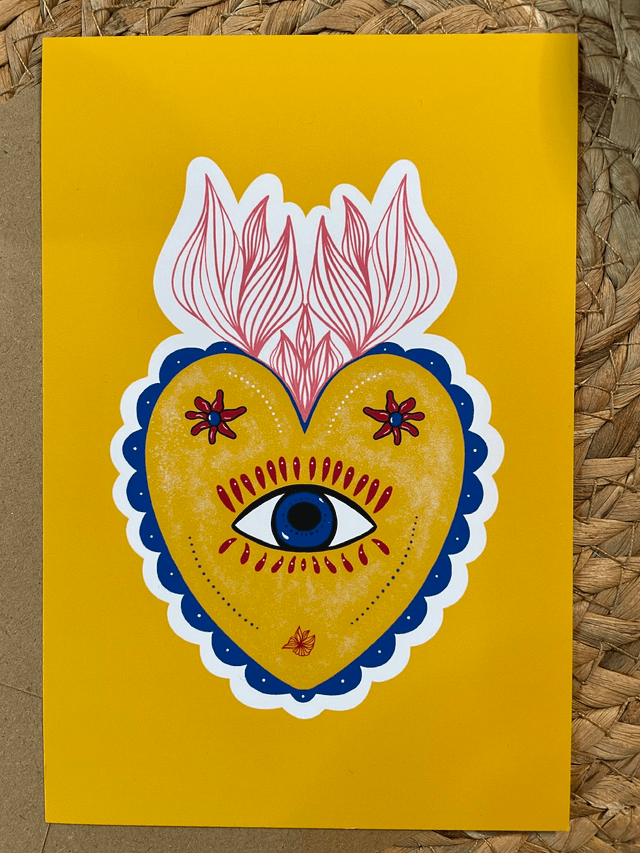Carte coeur oeil