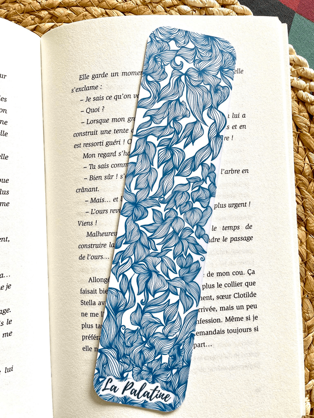 Marque-page dentelle blue