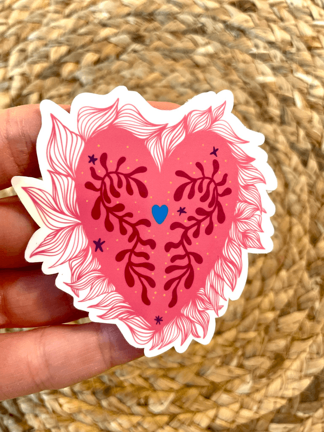 Sticker Coeur rose