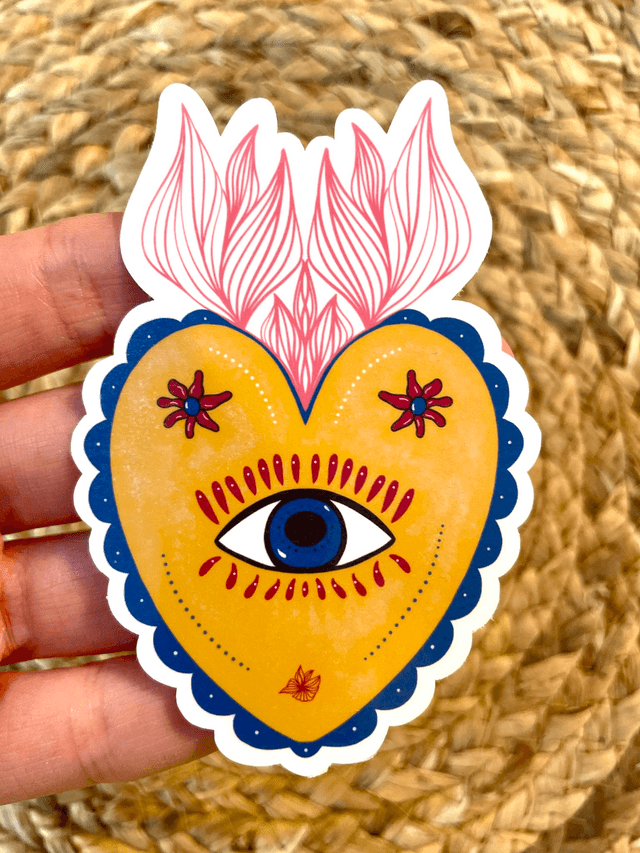 Sticker Coeur oeil
