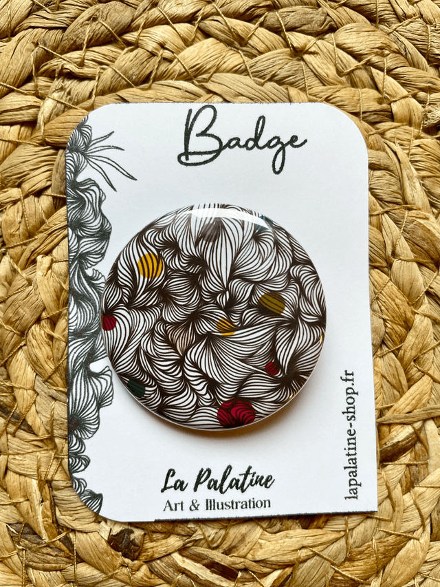 Badge lignes noires