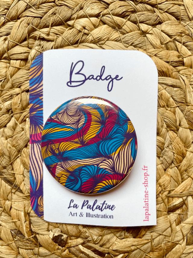 Badge violet bleu